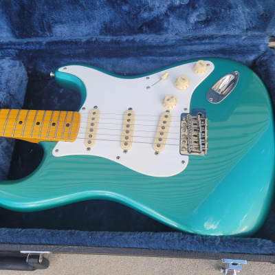 2014 Fender Squier 50's Classic Vibe Stratocaster Sherwood Green w/ Case image 1