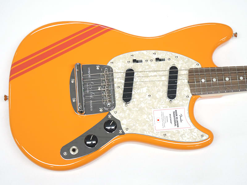 Fender Made in Japan 2021 Collection Traditional 60s Mustang SN:4804 ≒3.10kg 2021 Competition Orange image 1