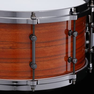 Tama  S.L.P. G-Maple 14"x7" Snare Drum Maple/Zebrawood Tangerine Gloss Limited Edition 2022! image 3