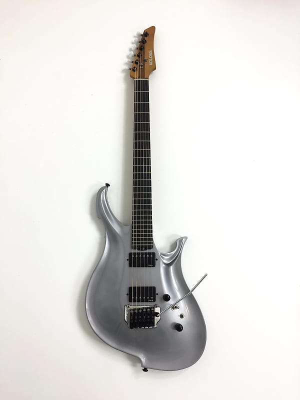 KOLOSS GT690MN3SV Silver Aluminum Body Roasted Maple Neck Electric Guitar + Bag image 1