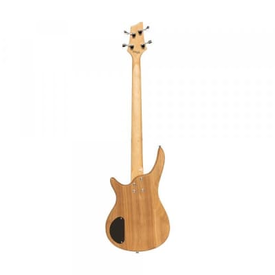 Stagg Model SBF-40 NAT Satin Natural Finish Ash Body Fusion Elec. Bass Guitar image 3