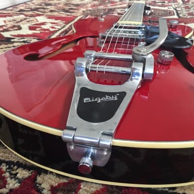 Gretsch G 5129 2004 Trans Red Top with Black Back & Sides and DeArmond Pick Ups!Play Now & Pay Later image 3