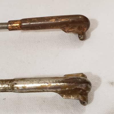 Ludwig Single Tension Bass Drum Claws and Rods 10 sets in total..1920s-1930s  - Nickel image 11