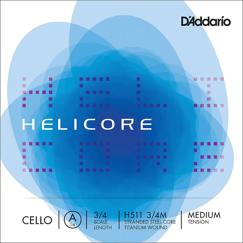 D'Addario D'Addario Helicore 3/4 Cello A String Medium Titanium image 1