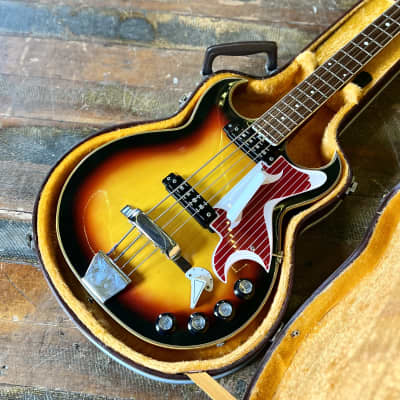 EKO Florentine Bass guitar 1960’s - Sunburst original vintage italy vox image 5