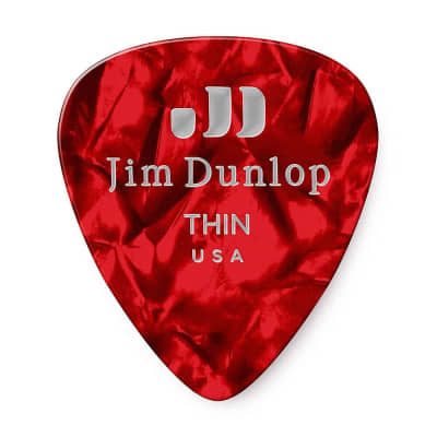 Dunlop 483R09TH Celluloid Standard Classics Thin Guitar Picks (72-Pack)
