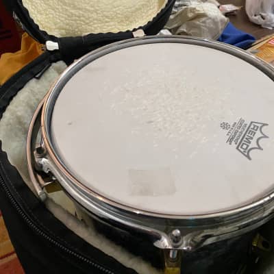 Precision Drum Company 10x9 Tom Tom 2000s - Blue and purple marine pearl with Rackete X soft case image 3