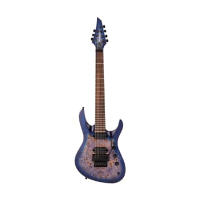 Jackson Pro Series Signature Chris Broderick Soloist 7P Elec Guitar, Laurel FB, Transparent Blue image 1
