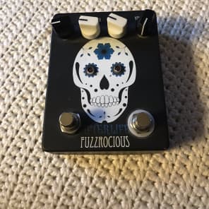 Fuzzrocious / Electro Faustus Afterlife Reverb  black with sugar skull design image 4