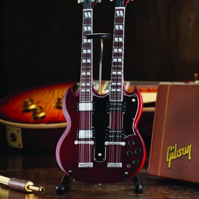 Axe Heaven Gibson SG Eds-1275 Doubleneck Cherry Mini Guitar Replica - GG-223 image 3