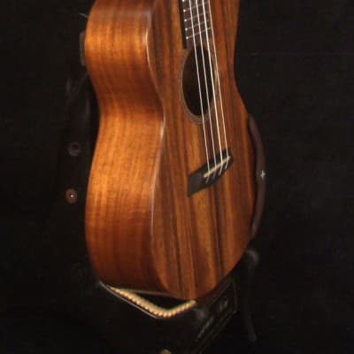 Bruce Wei Acacia LEFT-HAND 4 String Harp Style Concert Ukulele, Low G, Vine inlay  HU15-2001 image 8