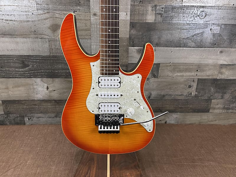 Fujigen FGN J-Standard Odyssey Fire Burst Floyd Rose w