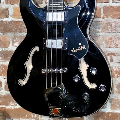 Hagstrom Viking Bass Black Killer Semi Hollow Body Bass, plays Amazing, In Stock & Ships Super Fast for sale
