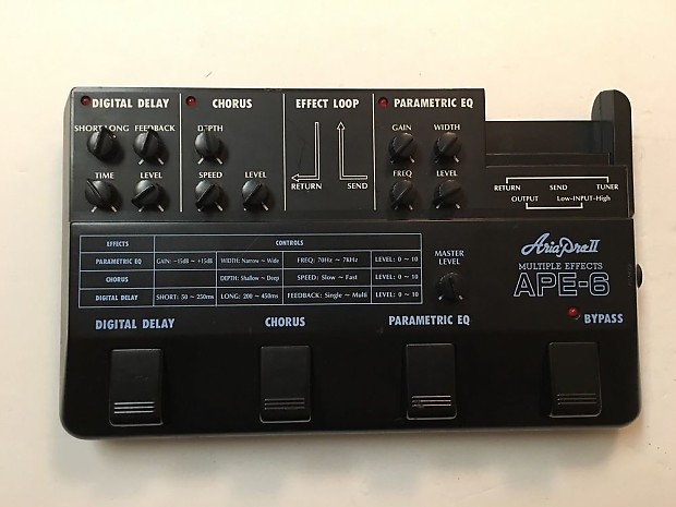 Aria Pro II APE-6 Multi Effects Delay Chorus Parametric EQ