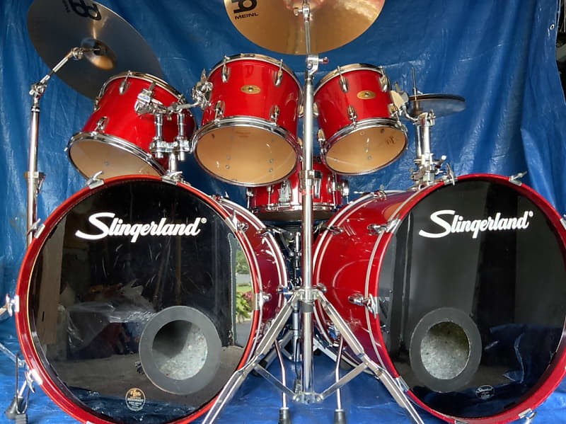 Slingerland Drums Violin Red Double bass Drumset Violin Red | Reverb