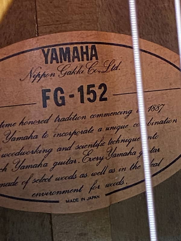 1970's Yamaha FG-152 Natural - Orange Tag - Made in Japan