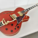 D'Angelico Deluxe 175 Hollow Body Single Cutaway with Bigsby Vibrato Matte Cherry Finish