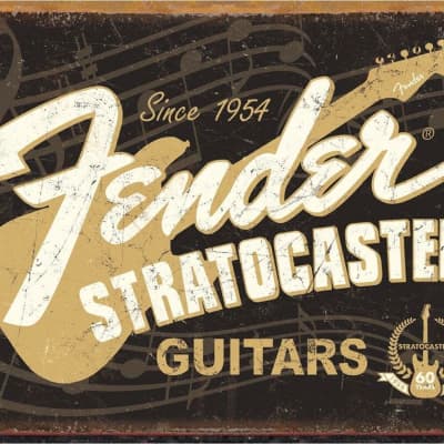 Plaque métal vintage FENDER rock since 1946  TOFMOBILE - Plaque métal  vintage Plaques métal vintage FENDER ELECTRIC GUITAR