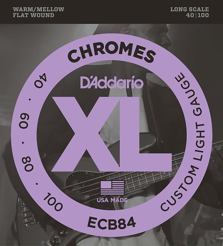 D'Addario ECB84 Chrome Long Scale Electric Bass Strings (40-100) image 1
