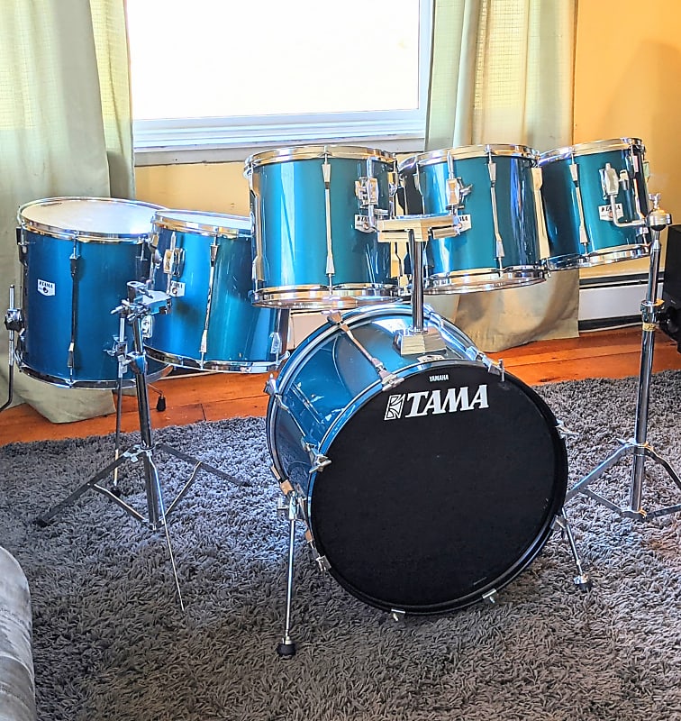 好評日本製●4) 美品! TAMA/タマ ROCKSTAR-DX 16インチ フロアタム ロックスター・デラックス クロームカバリング？ 打器/ベースドラム その他