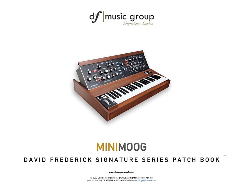 Updated! Moog - df|MG Signature Series Minimoog Patch Book image 1