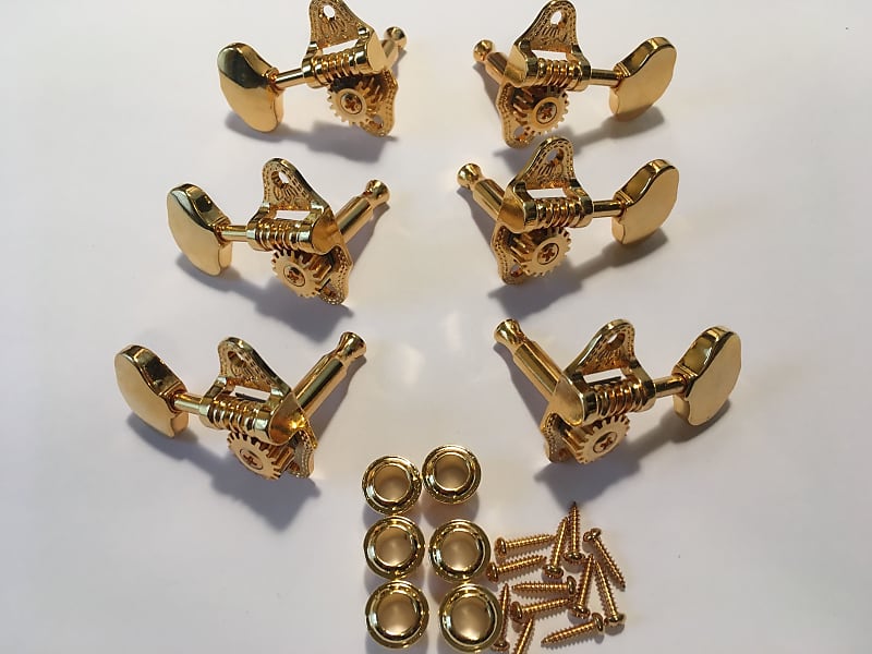 GENUINE GRETSCH GOLD TUNERS TUNING MACHINES Engraved Open Reverb