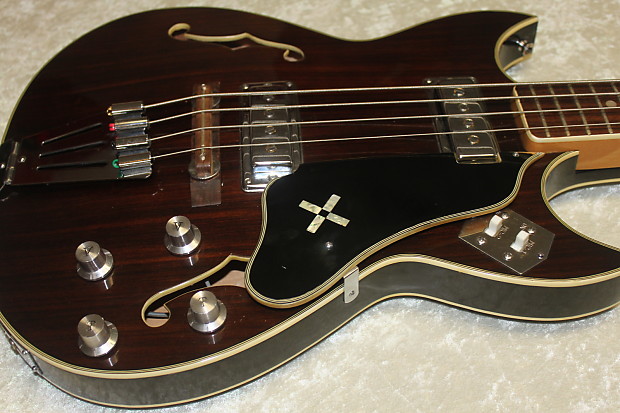 Apollo Greco 940 1960's Walnut Hollowbody Bass Japan | Reverb