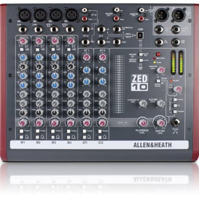 Allen & Heath AH-ZED10 4 Mic/Line 2 with Active DI, 3 stereo line inputs, 3 band swept mid EQ image 8