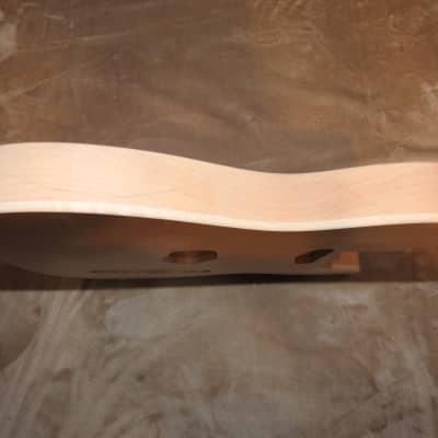 Unfinished Telecaster 2 Piece Alder Body Book Matched Flame Maple Top Std Tele Pup Route 3lbs 6oz image 6