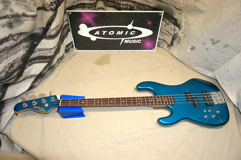 Kramer Focus 7000 Lefty Left-Handed 4-string Bass Guitar 1980s Blue - AS IS! image 1