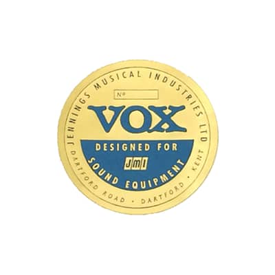 JMI Vox Speaker Sticker  - Reproduction Part by North Coast Music, authorized by Vox Amplification image 1