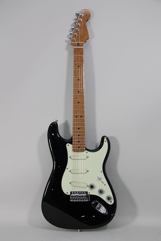 Fender Parts Stratocaster Black Finish Electric Guitar | Reverb