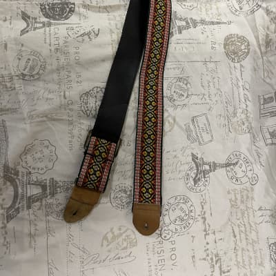 Vintage Made In USA Guitar Strap Hootenany Nice!! ACE Vintage image 4