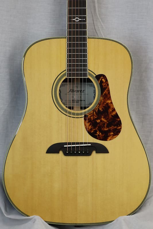 Alvarez MD70E Herringbone Masterworks Series Dreadnought Acoustic/Electric Guitar - 2024 - Natural - w/Alvarez FlexiCase image 1