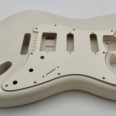 4lbs 1oz BloomDoom Nitro Lacquer Aged Relic Vintage White HSS S-Style Vintage Custom Guitar Body image 6