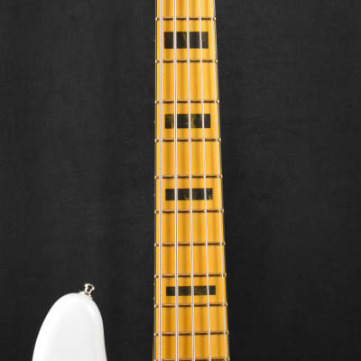 Fender American Ultra Jazz Bass V Arctic Pearl Maple Fingerboard image 4