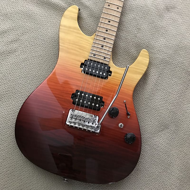 Ibanez AZ242F-TSG Premium with SS frets, SD PUs, Roasted Maple Neck,  Tequila Sunrise Gradation w/Case