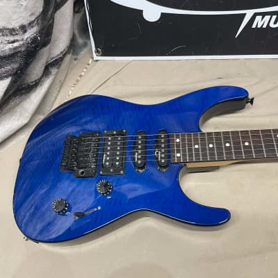 Jackson Performer PS-2 PS2 HSS Guitar MIJ Made In Japan 1996 Trans Blue Flame image 2