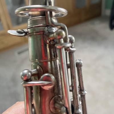 Vintage York Alto Saxophone 1920’s Silver plated image 9