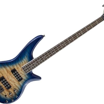 Jackson JS Series Spectra Bass JS3Q, Laurel Fingerboard, Amber Blue Burst image 1