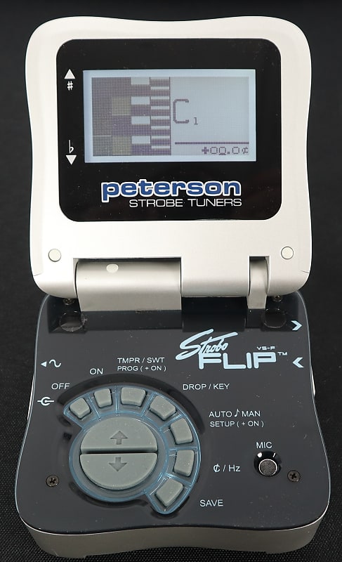 Peterson VS-F Strobo-Flip Electric Guitar Strobe Tuner w/ Mount and Adapter