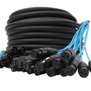 Elite Core Audio PEX16100 16-Channel Fan To Fan XLR Extension Snake Cable - 100'