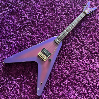 1980s ESP Navigator Custom Flying V N-FV Sparkle Purple Burst | Reverb