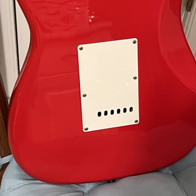 Eleca Strat Guitar Red with Tremolo Bar image 7