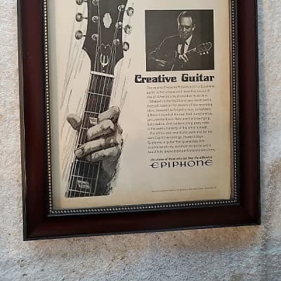 1966 Epiphone Guitars Promotional Ad Framed Howard Roberts Original for sale