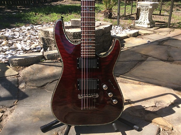 Schecter Hellraiser C-1 2007 Black Cherry Burst | Reverb