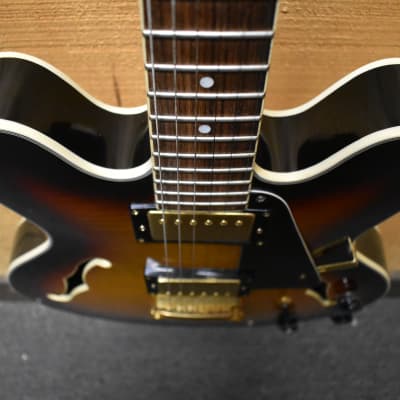 New York Pro  Semi Hollow Body Electric Guitar Sunburst image 6