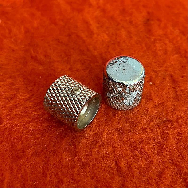 Fender Telecaster knobs 1968 - Chrome original vintage USA | Reverb UK