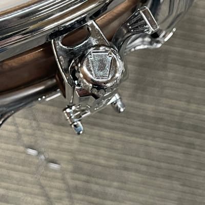 LUDWIG 14X5 COPPERPHONIC SNARE DRUM NATURAL RAW PATINA image 6
