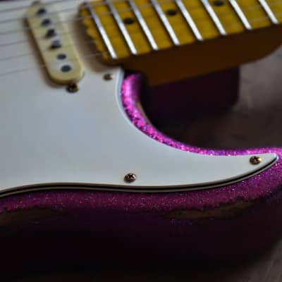 American Fender Stratocaster Relic Custom Purple Sparkle image 5